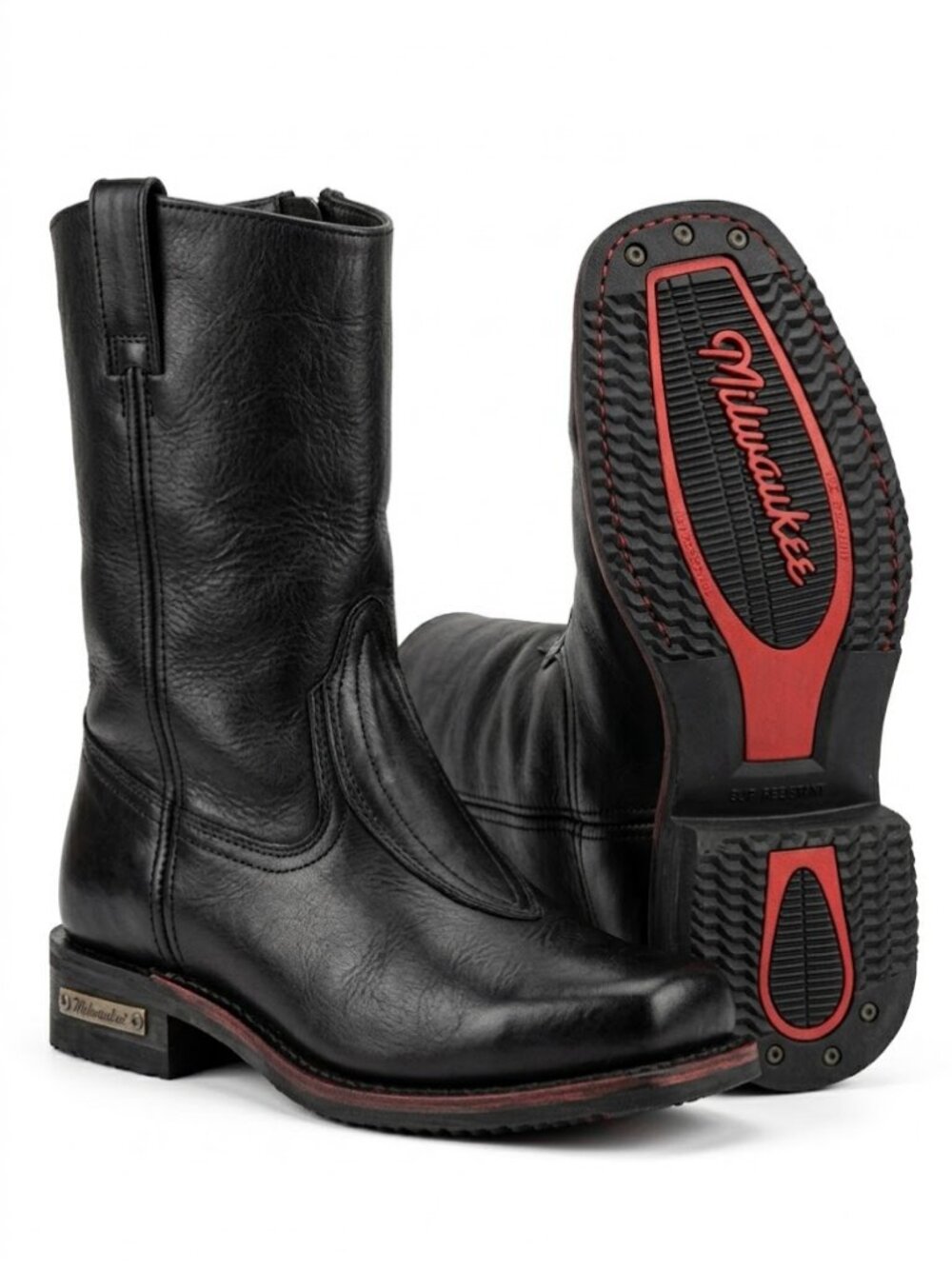 Milwaukee Leather MB410 Engineer Motorcycle Boots Black Leather Mens 10.5 EE